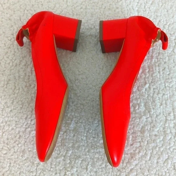 Everlane The Italian Leather Day Heel Red sz 6 - Picture 4 of 11